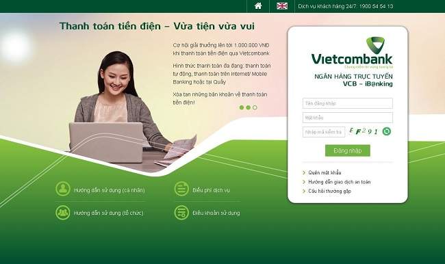 Hướng dẫn cách sử dụng Internet Banking của ngân hàng Vietcombank