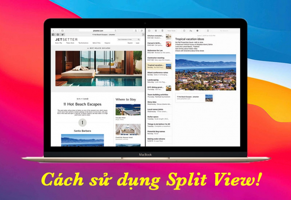 Hướng dẫn chia đôi màn hình với Split View trên Macbook