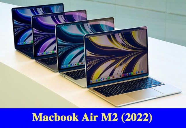 Macbook Air M2 (2022) mới: Apple M2, Màn Tai thỏ, 4 Màu...