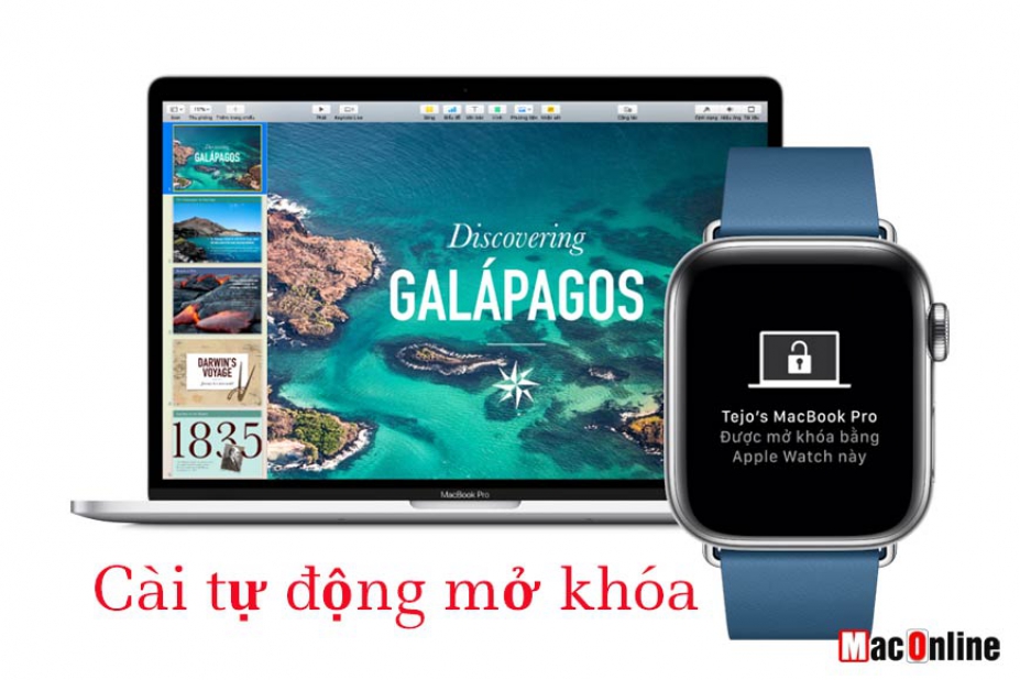 bật tự động mở khóa trên Macbook và Apple Watch của bạn